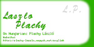 laszlo plachy business card