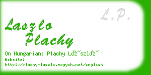 laszlo plachy business card